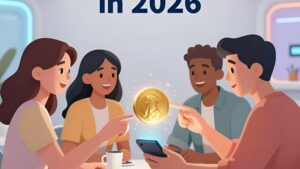 Молодые люди получают бездепозитный бонус WebMoney в 2026 году через голографическую золотую монету